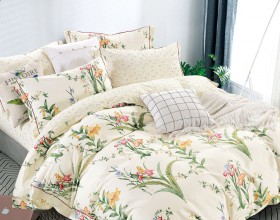 Комплект постельного белья 1,5-спальный, печатный сатин 1549-4S