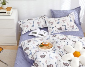 Комплект постельного белья 1,5-спальный, печатный сатин 2178-4XS