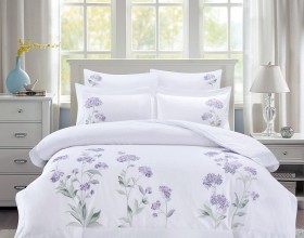 Комплект постельного белья Евро, египетский хлопок Premium с вышивкой 2260-6  