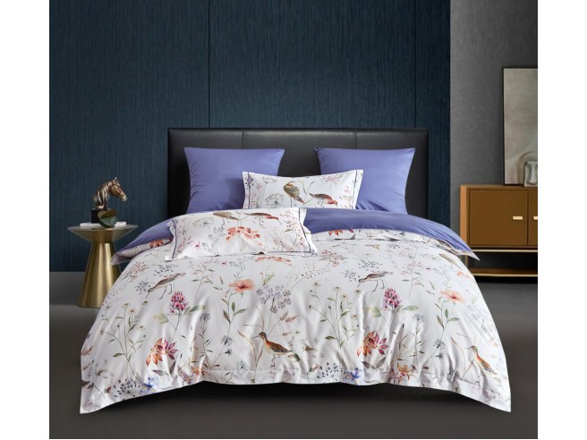 Комплект постельного белья 1,5-спальный, египетский хлопок Premium 2053-4S