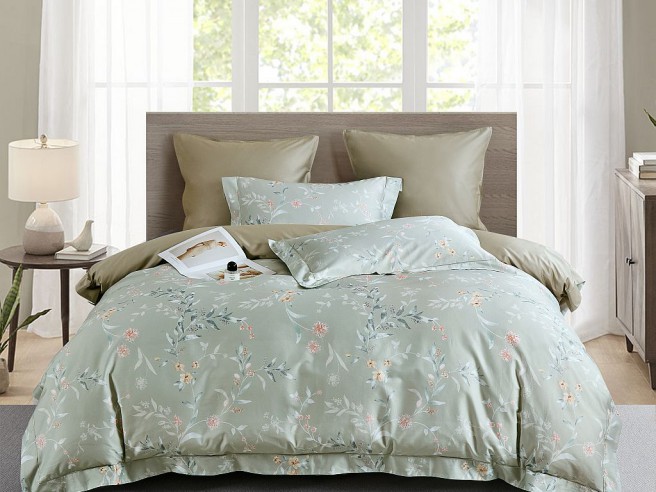 Комплект постельного белья 1,5-спальный, египетский хлопок Premium 2314-4S Комплект постельного белья 1,5-спальный, египетский хлопок Premium 2314-4S