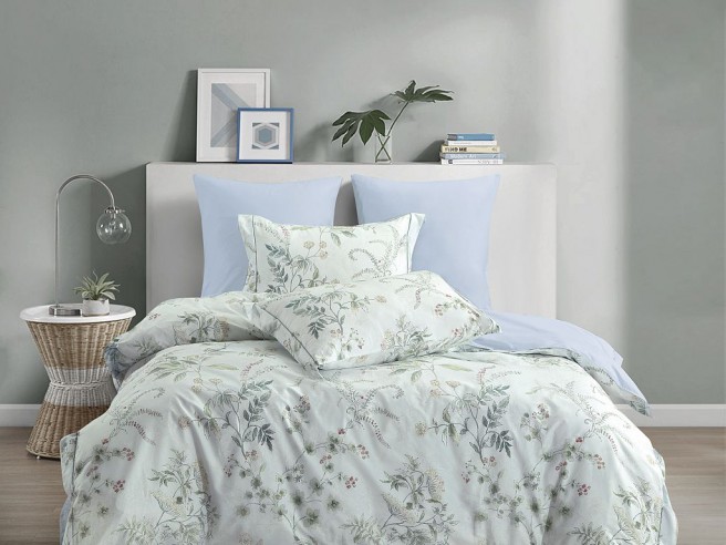 Комплект постельного белья Евро, сатин с лазерной печатью 2343-6