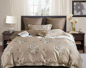 Комплект постельного белья Евро, египетский хлопок Premium 2325-6  