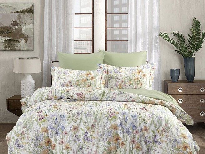 Комплект постельного белья Евро, сатин с лазерной печатью 2351-6 Комплект постельного белья Евро, сатин с лазерной печатью 2351-6