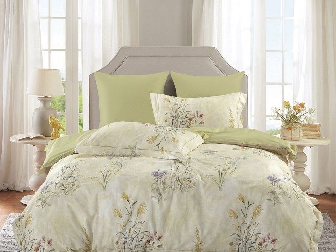 Комплект постельного белья Евро, сатин с лазерной печатью 2353-6