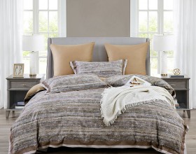 Комплект постельного белья Семейный, фланель-тенсел 2363-7 Комплект постельного белья Семейный, фланель-тенсел 2363-7