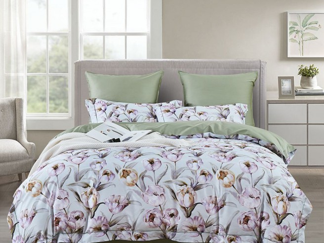 Комплект постельного белья 1,5-спальный, египетский хлопок Premium 2364-4S Комплект постельного белья 1,5-спальный, египетский хлопок Premium 2364-4S