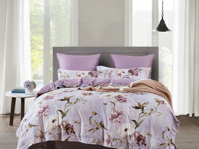 Комплект постельного белья Евро, египетский хлопок Premium 2367-6  