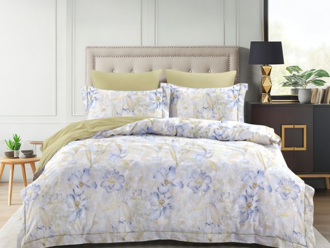 Комплект постельного белья Евро стандарт, сатин с лазерной печатью 2373-6