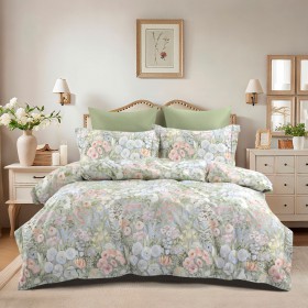 Комплект постельного белья Евро стандарт, сатин с лазерной печатью 2374-6