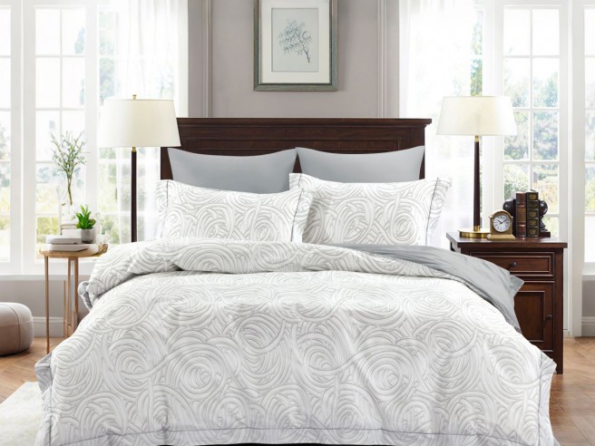 Комплект постельного белья 1,5-спальный, сатин с лазерной печатью 2377-4S