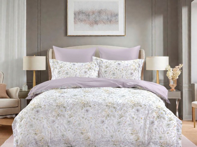 Комплект постельного белья Евро стандарт, сатин с лазерной печатью 2378-6/180