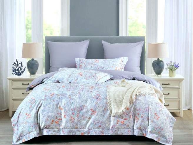 Комплект постельного белья Евро стандарт, египетский хлопок ПРЕМИУМ 2389-6  