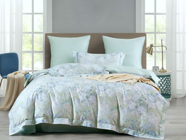 Комплект постельного белья Евро стандарт, египетский хлопок ПРЕМИУМ 2392-6  