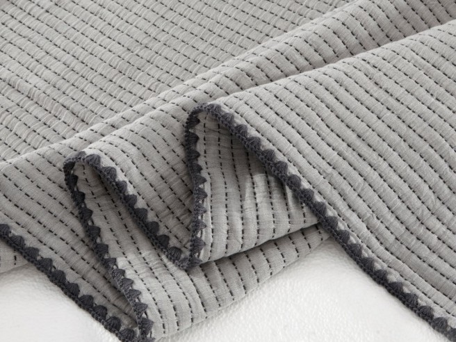 Плед ЛЕТНИЙ хлопковый муслин, наполнитель искусственный шелк 220х240 см, 2403-OML