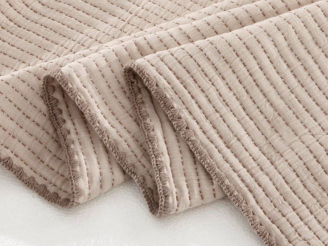 Плед ЛЕТНИЙ хлопковый муслин, наполнитель искусственный шелк 180х220 см, 2405-OSL