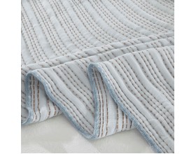 Плед ЛЕТНИЙ хлопковый муслин, наполнитель искусственный шелк 180х220 см, 2406-OSL