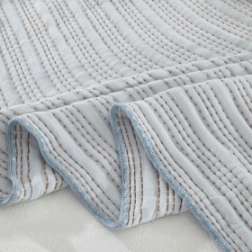 Плед ЛЕТНИЙ хлопковый муслин, наполнитель искусственный шелк 180х220 см, 2406-OSL