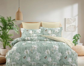 Комплект постельного белья Евро стандарт, сатин с лазерной печатью 2372-6